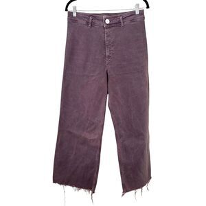 ZARA‎ Wide Leg Distressed Denim Purple Sz 8
